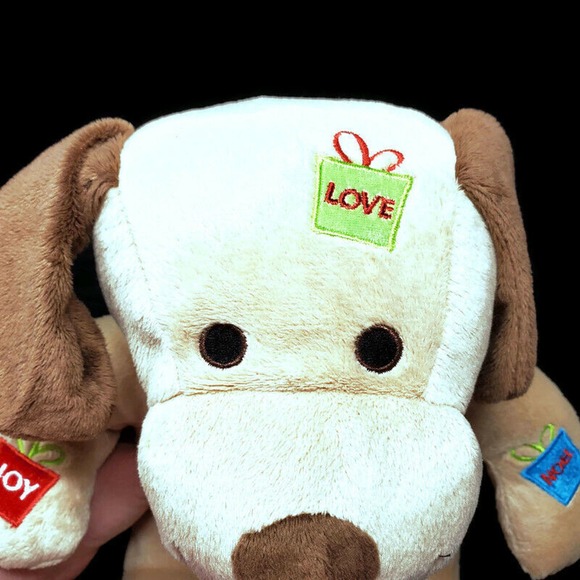 Dan Dee 13" Puppy Dog Plush Stuff Animal Brown Christmas Present Gift Joy Love - Picture 9 of 9